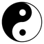 Yin and yang symbol icon