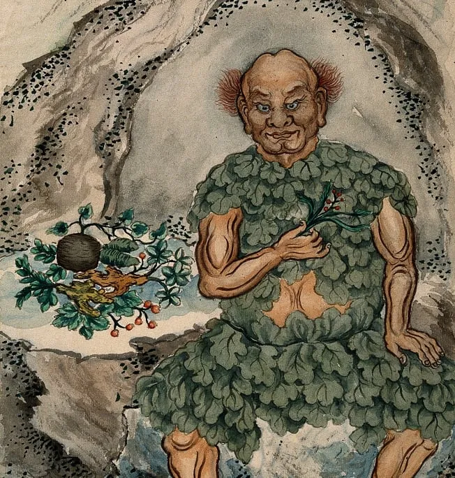 Traditional painting of Shen Nong, the Divine Farmer
